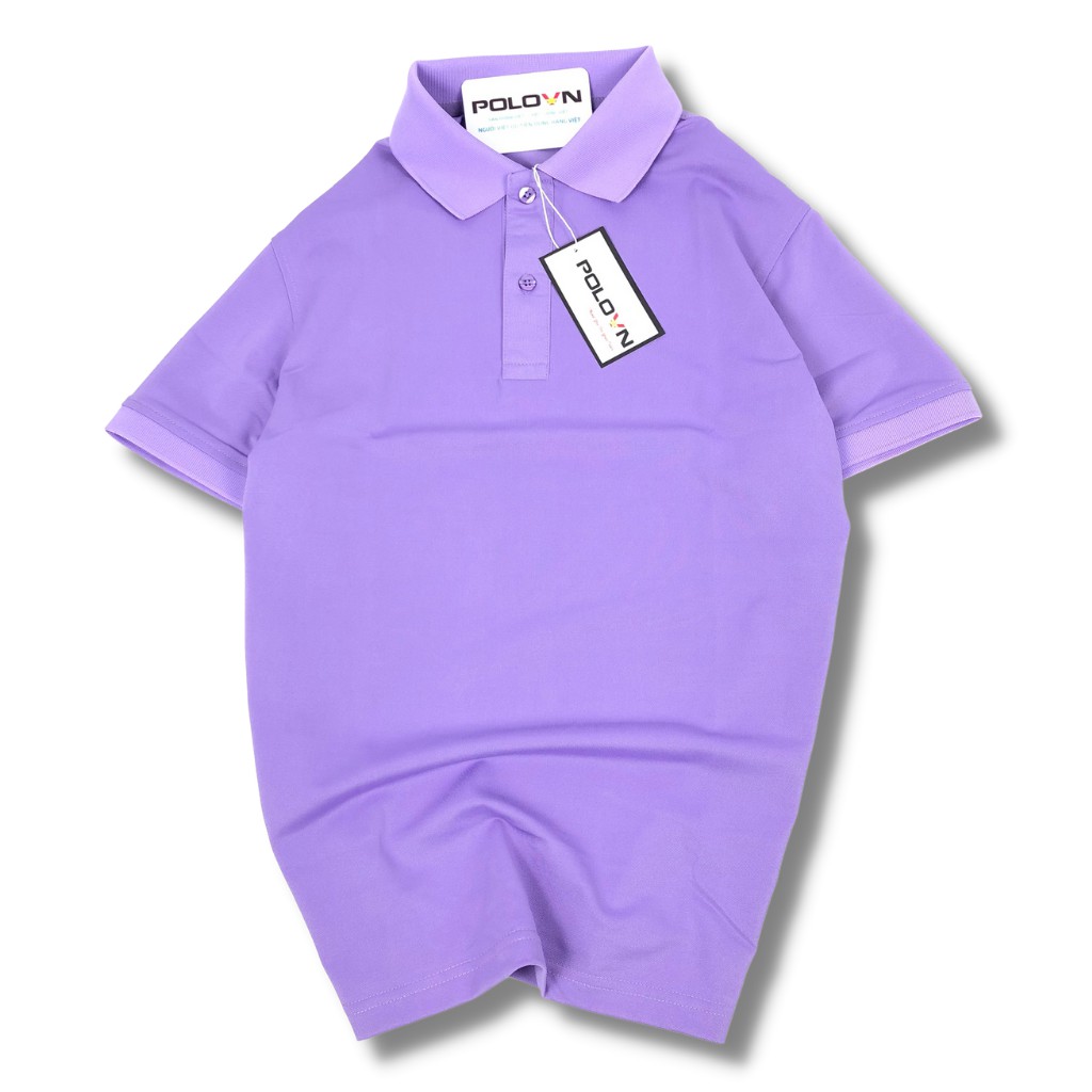Áo thun Polo nam cổ bẻ Basic màu Tím Mauve , vải cá sấu - không xù lông, không ra màu, thấm hút mồ hôi, form regular fit | BigBuy360 - bigbuy360.vn