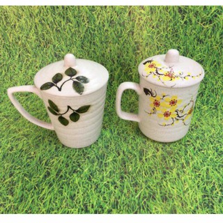 Cốc sứ có nắp men sáo