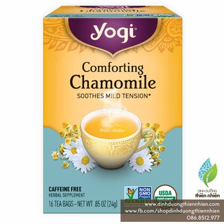 Trà Hoa Cúc Mẫu Thảo Hữu Cơ Yogi Organic Comforting Chamomile, 16 gói