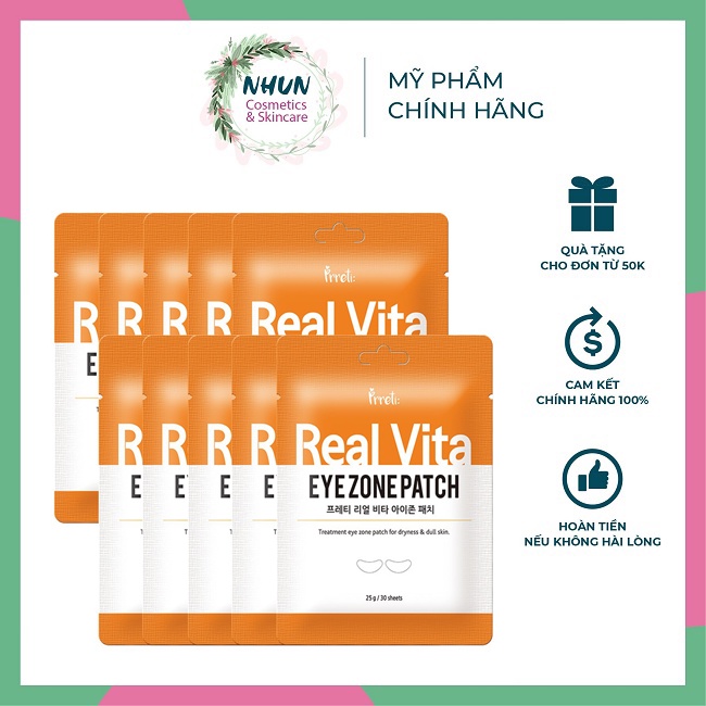 Mặt nạ mắt Prreti Real Vita Eyezone Patch (Túi 30 miếng) (Nhungshika)