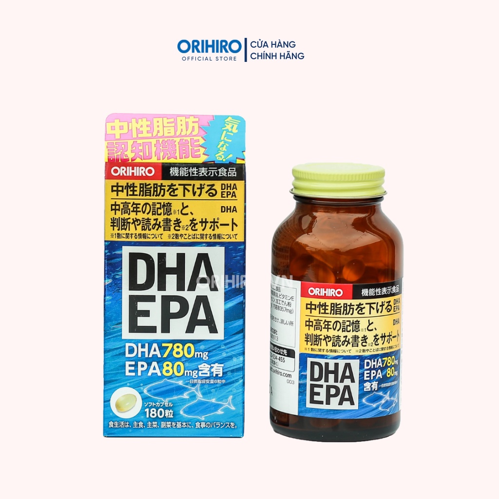 Viên uống bổ não DHA EPA Orihiro 180 viên