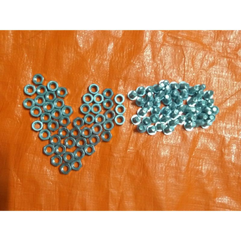 Combo 50 ốc, bulong 12mm mạ kẽm