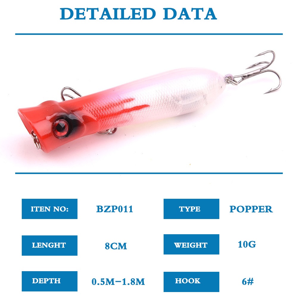 Mồi Câu Cá Giả Dạng Cứng 8cm / 10g