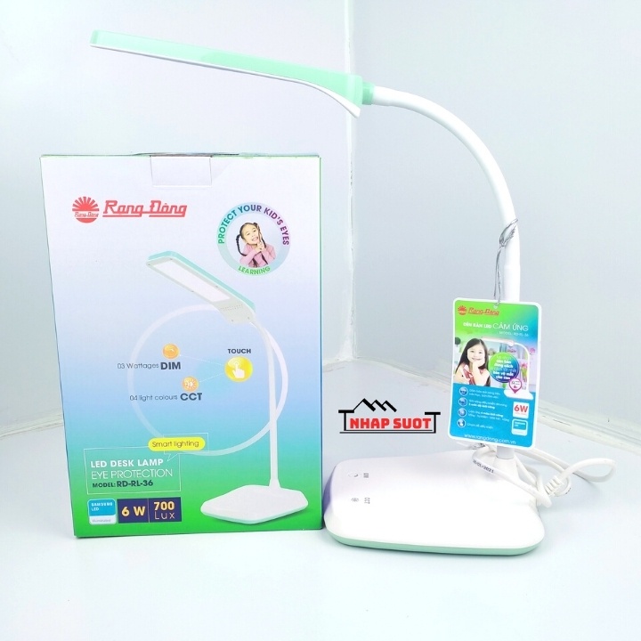 Đèn học sinh mã 36 Rạng Đông công suất 6w, đổi 4 chế độ màu, điều chỉnh 3 mức sáng RD-RL-36