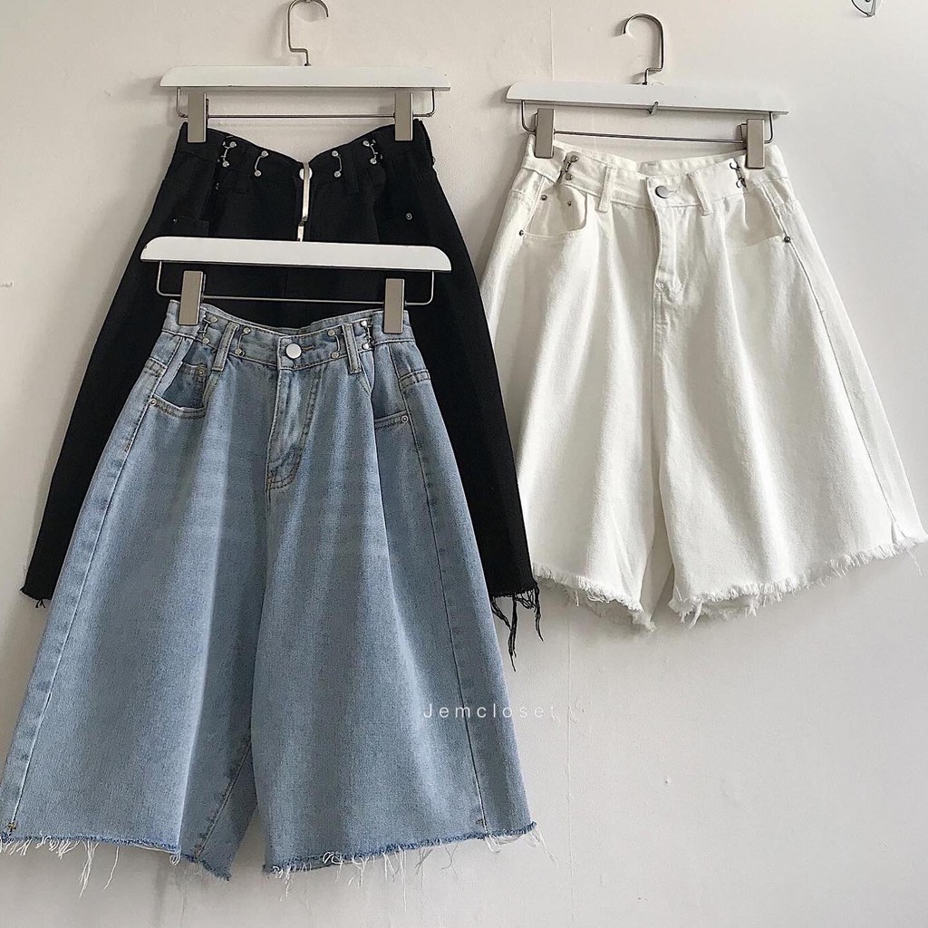 Quần Short Jean Nữ Cạp Cao Mặc Ở Nhà, Đi Chơi Đều Đẹp Phong Cách Cá Tính Có Nhiều Màu Hyy - 2497 JEMCLOSET