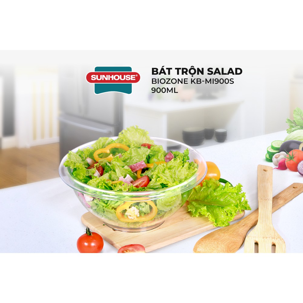 [Mã LIFEHL25 giảm 10% đơn350K] Bát Trộn Salad BIOZONE KB-MI900S 900 ml