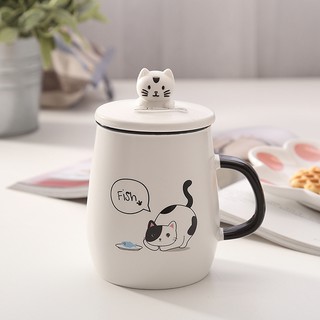 Ly cốc sứ hình mèo Mini cat Cup