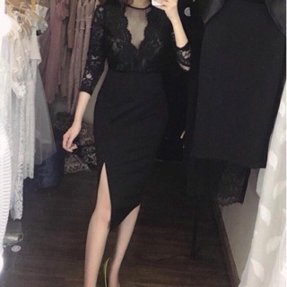 Đầm body xẻ đùi bigsize 60-85kg