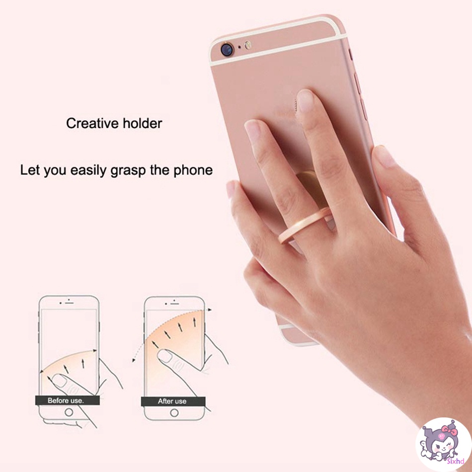 Nhẫn Đỡ Điện Thoại/Máy Tính Bảng Xoay 360 Độ Hình Chú Mèo Dễ Thương Cho iPhone Samsung Huawei Xiaomi Vivo Oppo