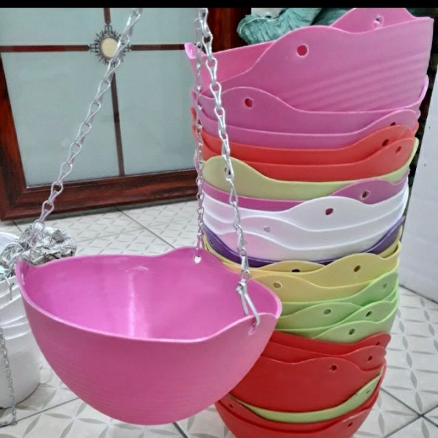 chậu sóng có quai treo rộng 22cm