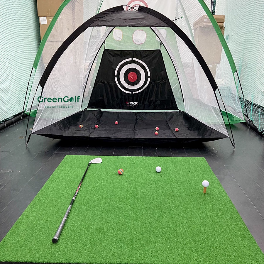 Combo Lồng Tập Golf 3M Có Lưới Chip + Thảm Swing 1.2M / Tặng 3 Bóng Golf Mới/ Bộ Tập Swing Golf Tại Nhà Giá Rẻ