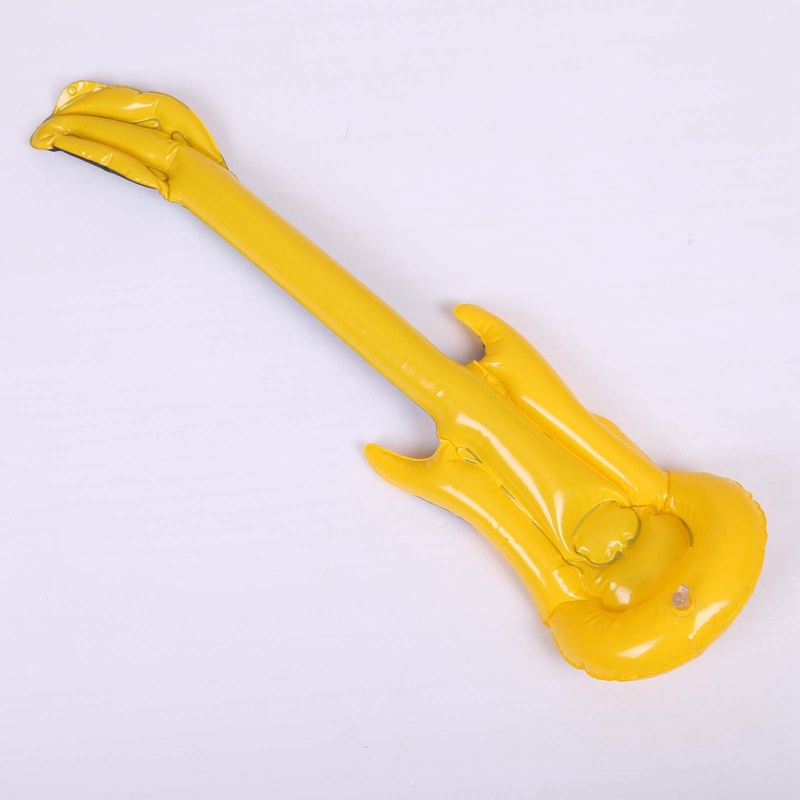 Bóng Bơm Hơi Bằng PVC Hình Đàn Guitar Có Nhạc Màu Sắc Ngẫu Nhiên Cho Bé