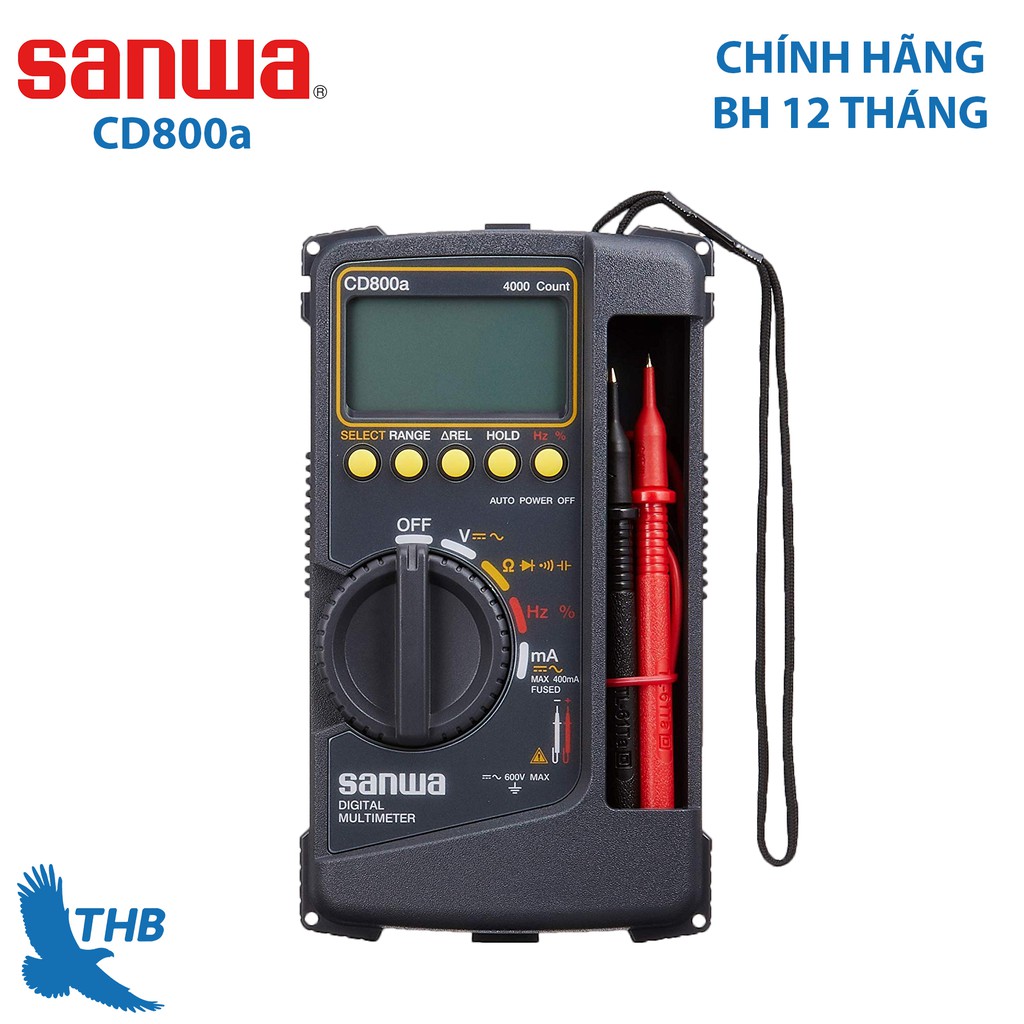 Đồng hồ vạn năng Sanwa CD800a màn hình điện tử, hàng chính hãng