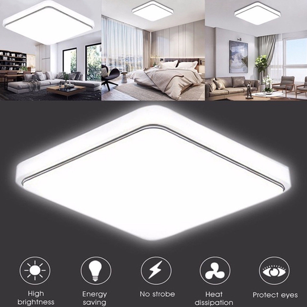 Đèn LED treo trần 12/24W thiết kế hình vuông dành cho nhà bếp/phòng ngủ