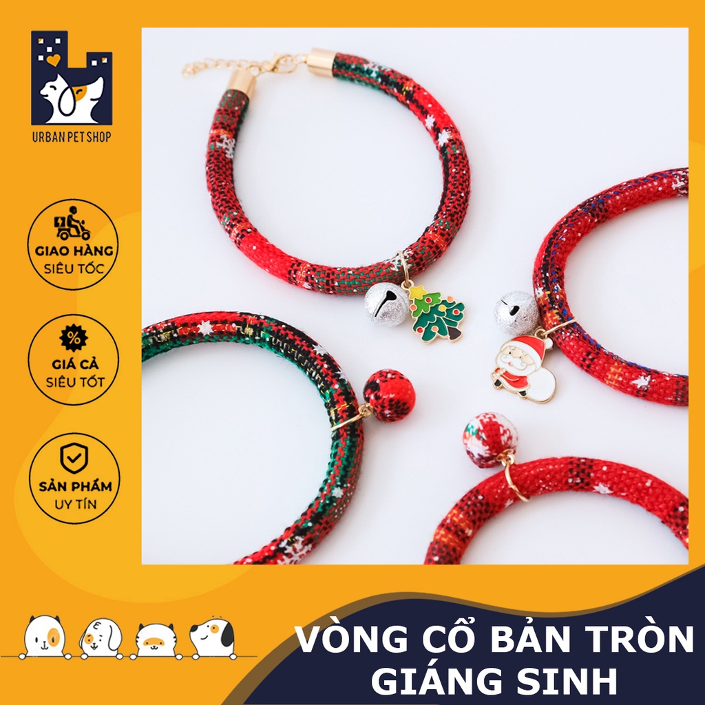 VÒNG CỔ MEOWSIX HOẠ TIẾT GIÁNG SINH ( BẢN TRÒN ) CHO THÚ CƯNG