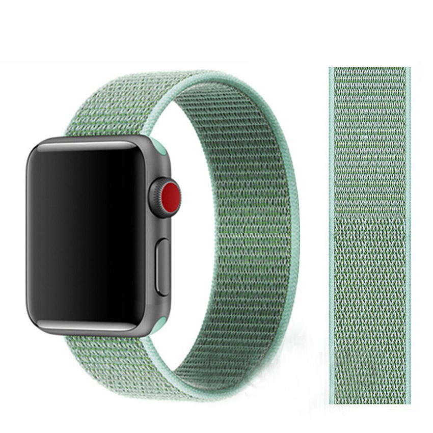 Dây đeo Nylon thay thế cho đồng hồ thông minh Apple Watch Series Se 6 5 4 3 2 1 Kích Thước 38mm 40mm 42mm 44mm