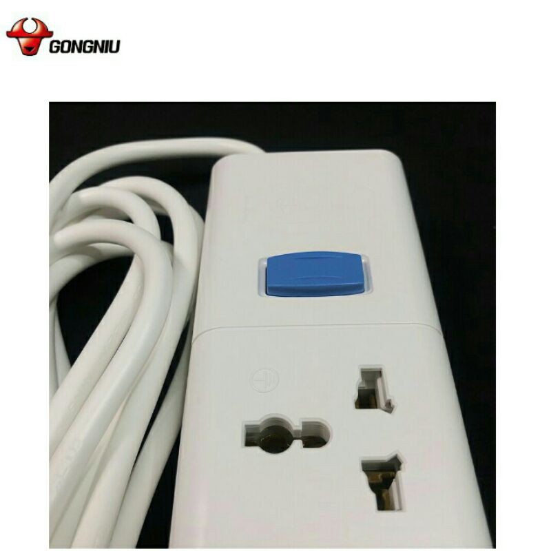 Ổ Cắm Gongniu 3 Ổ Đa Năng 1 Công Tắc-2500W (3m,5m)