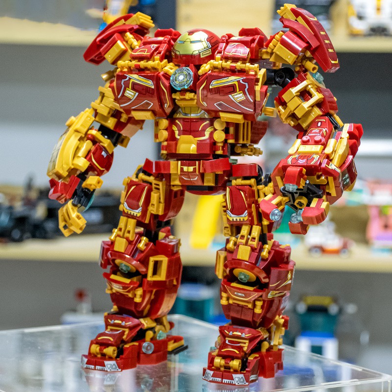 Đồ chơi lắp ráp xếp hình Ironman HulkBuster 1450 chi tiết , lắp ghép mô hình Avenger Kèm 6 Nhân Vật