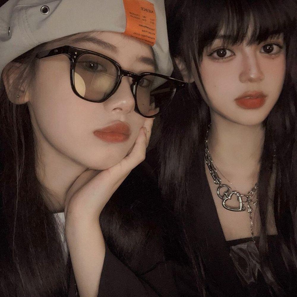 Kính Chống Ánh Sáng Xanh Gọng Tròn Họa Tiết Da Báo Phong Cách Hàn Quốc Dành Cho Nam