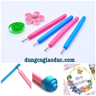 Que cuốn Quilling, que nhọn cán nhựa - 01 chiếc, màu ngẫu nhiên