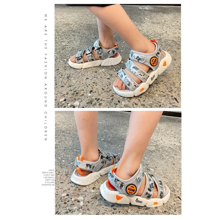⚡️[Cực chất] Dép sandal bé trai siêu nhẹ, Sandal UNISEX- Xăng đan quai hậu bé trai 3 quai cá tính