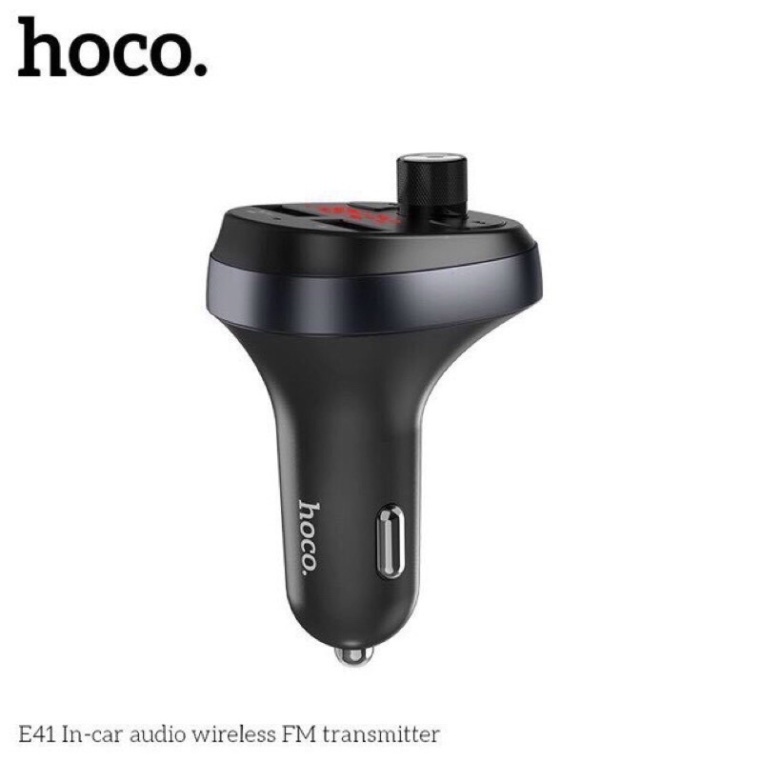 (HOT) Tẩu sạc xe hơi đa năng 2 cổng và phát nhạc HOCO E41