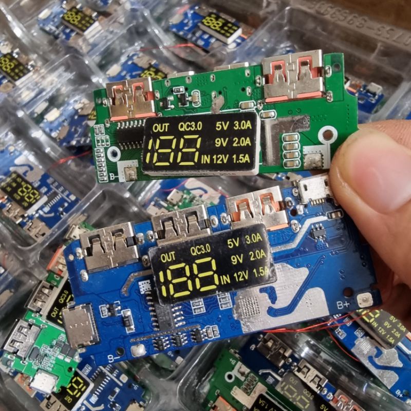 Mạch sạc dự phòng sạc nhanh sử dụng chip IP5328 / 5318 / sw6106 cho ra 18W và có màn hình hiển thị