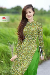 Vải áo dài in hoa nhí
