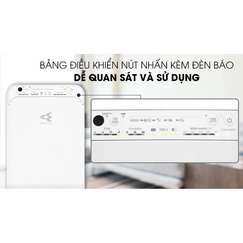 Máy lọc không khí Daikin MCK55TVM6 (Miễn phí giao tại HCM-ngoài tỉnh liên hệ shop)