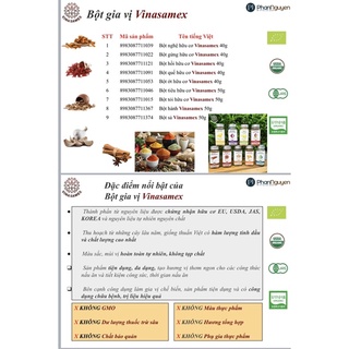 Bột hành, bột tỏi, Bột Sả-Bột gia vị hữu cơ Vinasamex