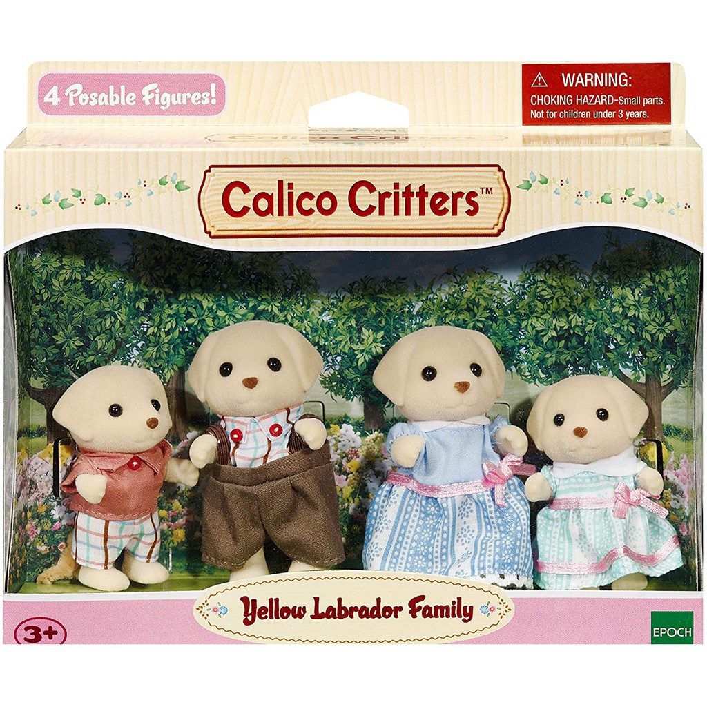 Calico Critters Sylvanian Families Gia Đình Chó Săn Vàng Yellow Labrador Family