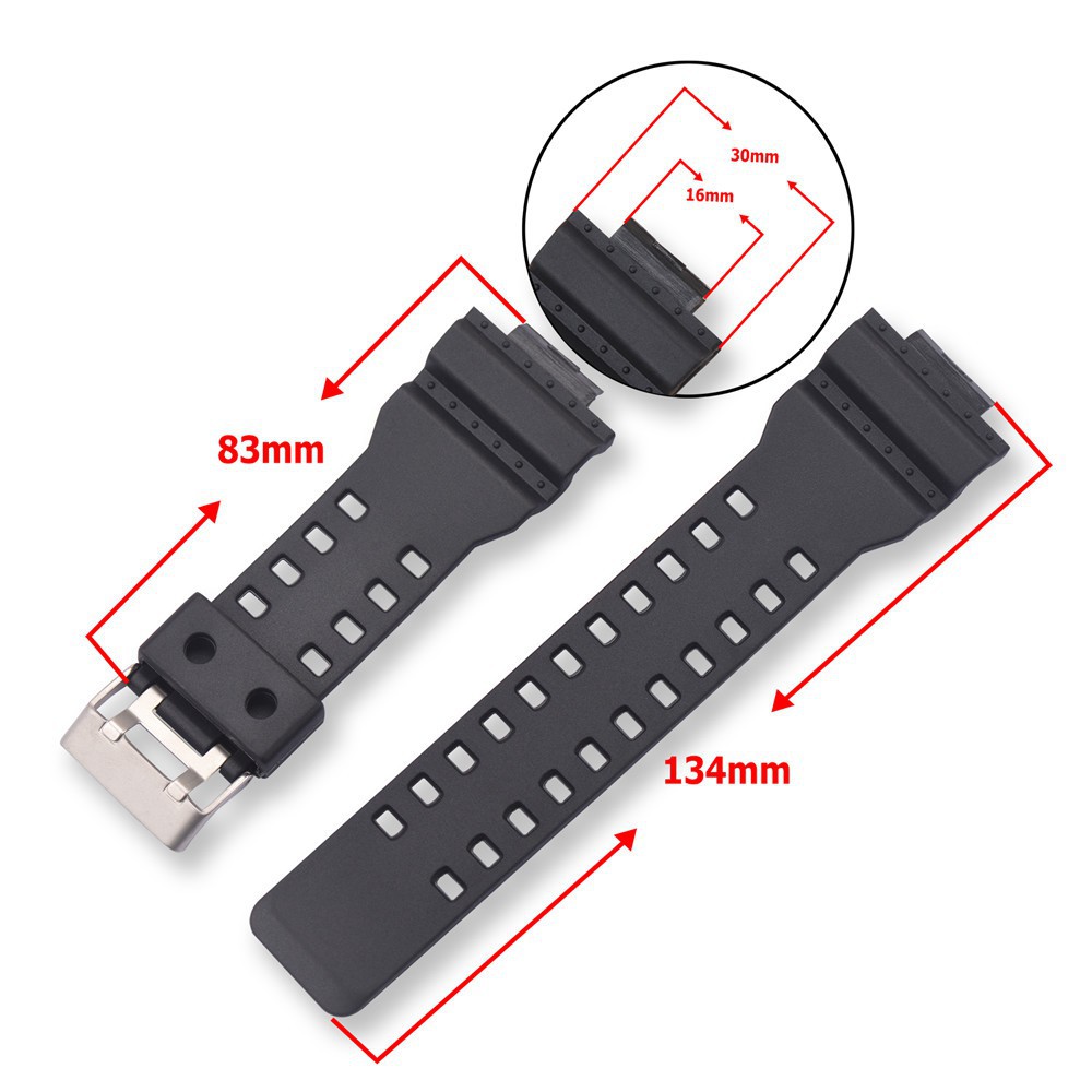 Dây đeo thay thế dành cho đồng hồ Casio Ga-100 Ga-110 Ga-120 Ga-400 Ga-700 Casio G-100 Gd-110 Gd-120 Gw-8900 Gls-100