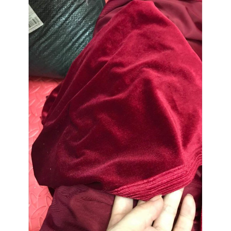 Vải Nhung Bẩy Biên Loại Xịn Không Bong Tuyết 1m