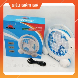 Quạt sạc tích điện có đèn pin mini fan jr-5500