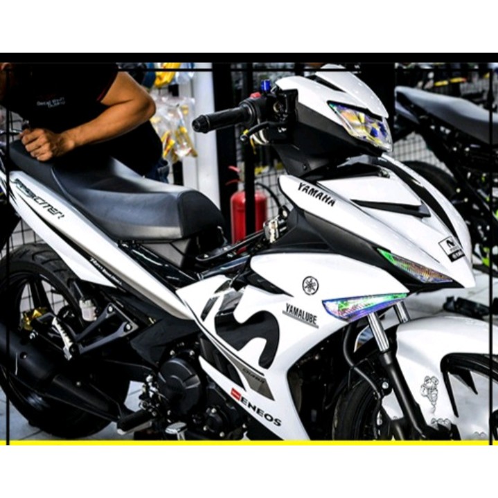 Tem trùm exciter150 movitar trắng đen nổi bật màng bóng