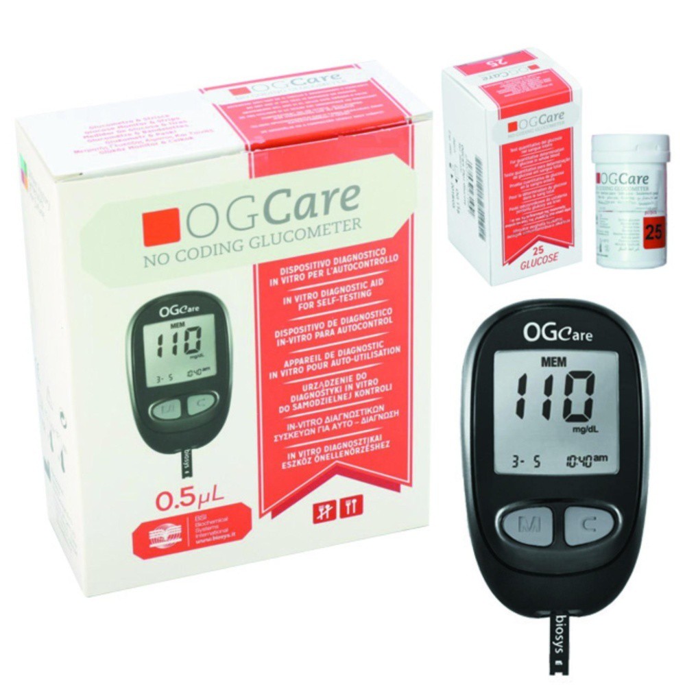 Máy đo đường huyết Og Care (Máy Không Kèm 25 Que Thừ)