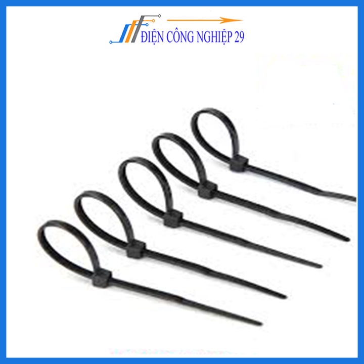 Gói 250PCS Dây thít ,dây lạt , dây buộc đen 8X400mm