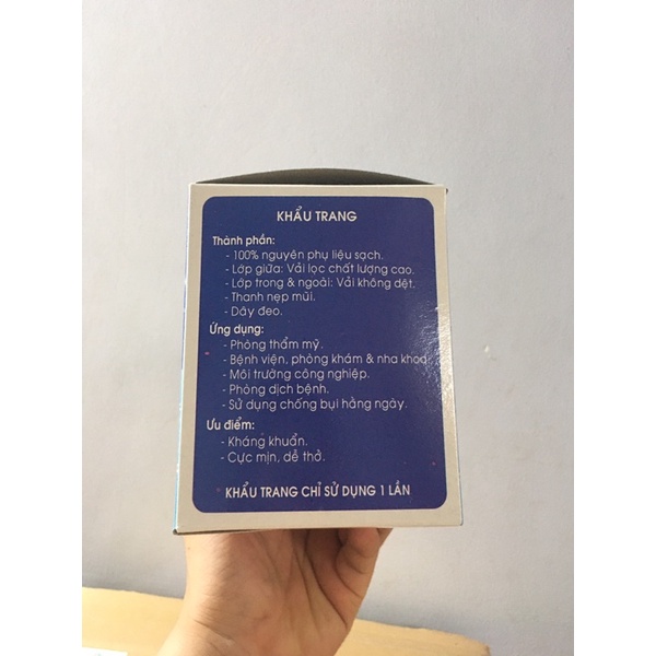 Khẩu Trang Y Tế Euro Xanh 5 Lớp 1 Hộp 50 Chiếc