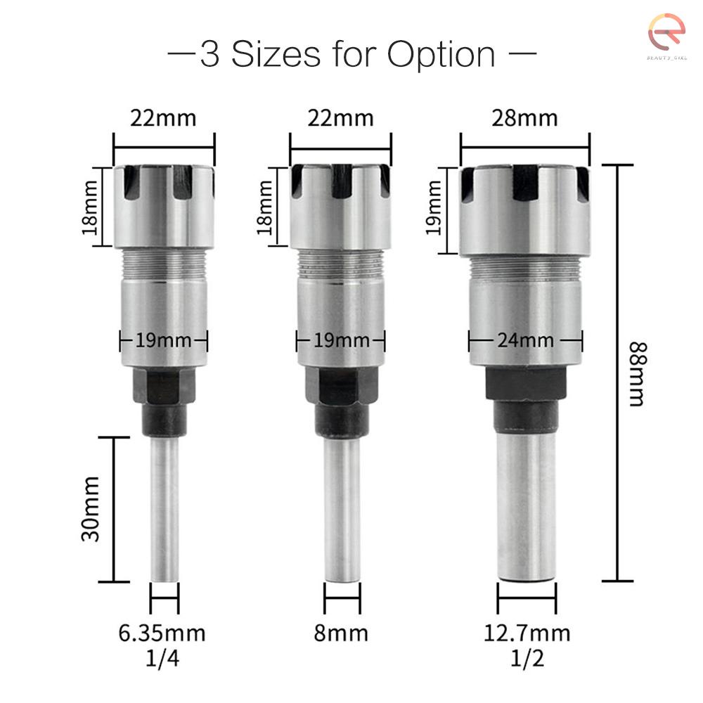 Đầu Nối Dài Mũi Khoan 1 / 2 Inch Kèm Giá Đỡ Er20-13 13mm Collet