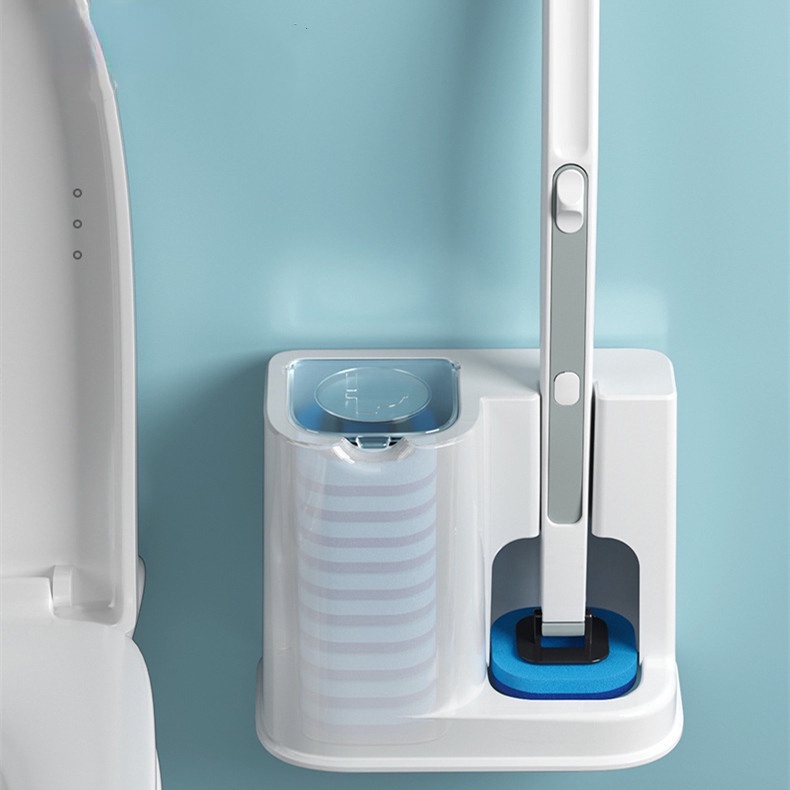 [FUN] Bộ Bàn Chải Vệ Sinh Toilet Dùng Một Lần Gắn Tường Không Cần Tẩy Rửa Khử Trùng