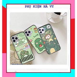 Ốp lưng iphone lưng kính hình khủng long cute cute 5s/6/6plus/6s/6splus/7/7plus/8/8plus/x/xr/xs/11/12/promax/plus/promax