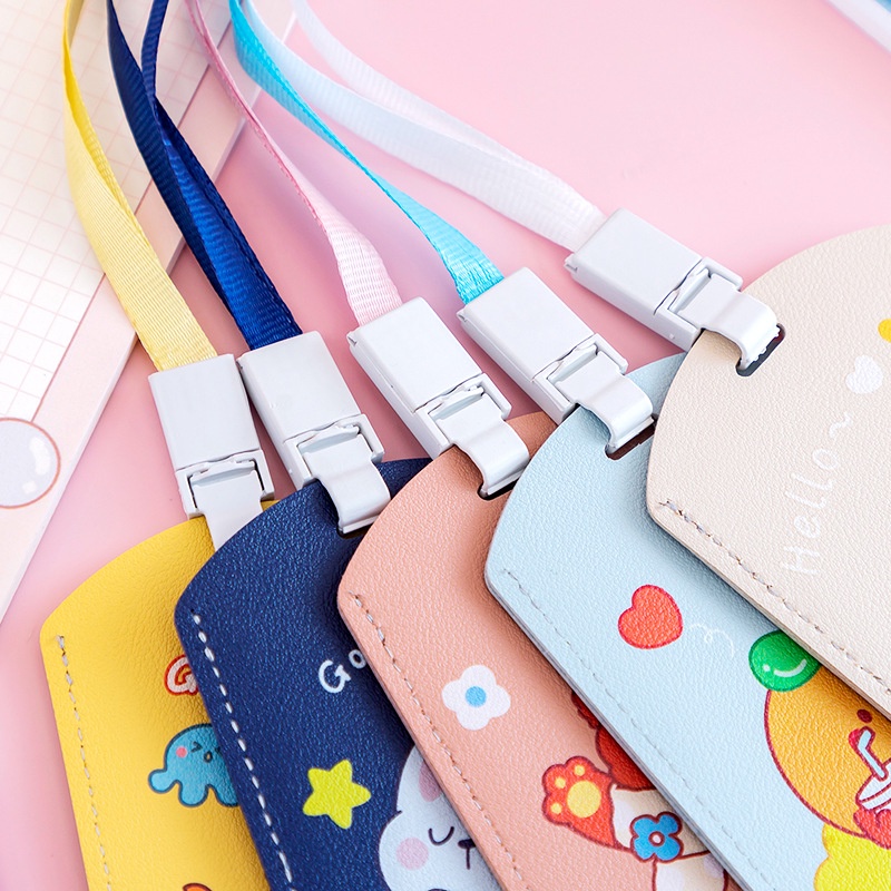 Bao túi đựng thẻ học sinh, xe bus, thẻ nhân viên silicon sắc màu