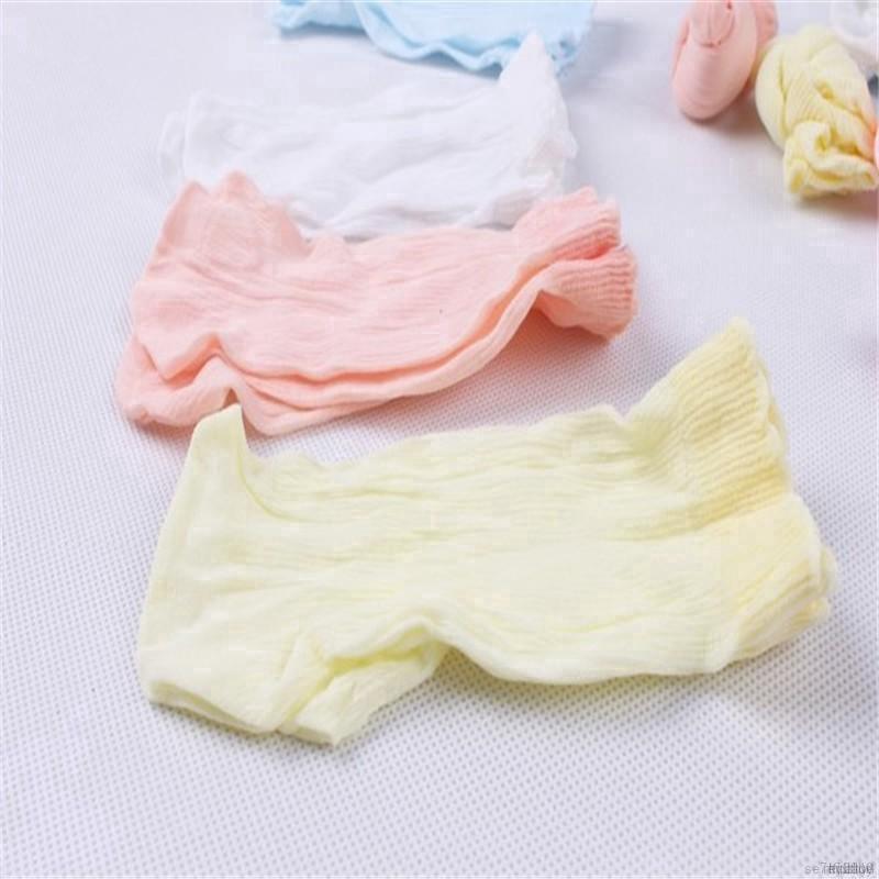 Vớ Cotton Chống Trượt Màu Trơn Xinh Xắn Cho Bé Gái Từ 0-4 Tuổi