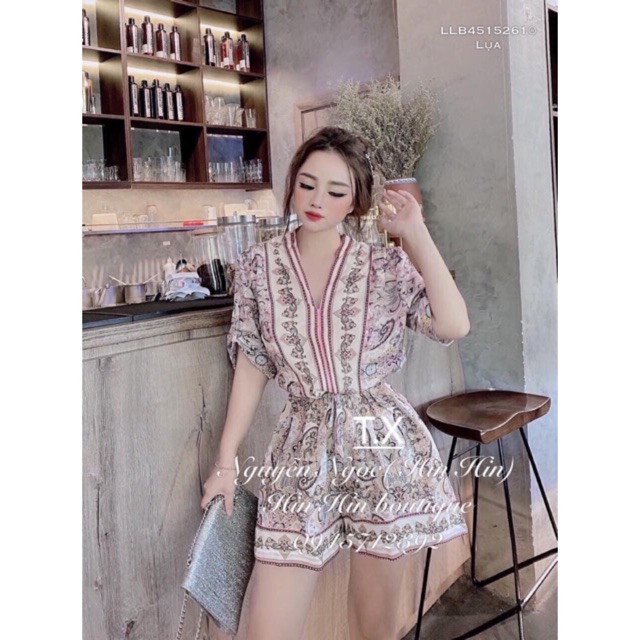 Jum short hoạ tiết và ảnh thật