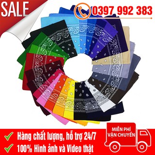 [MIỄN PHÍ GIAO HÀNG] Khăn Bandana Turban Headband Đội Đầu Mẫu Họa Tiết 55x55 cm