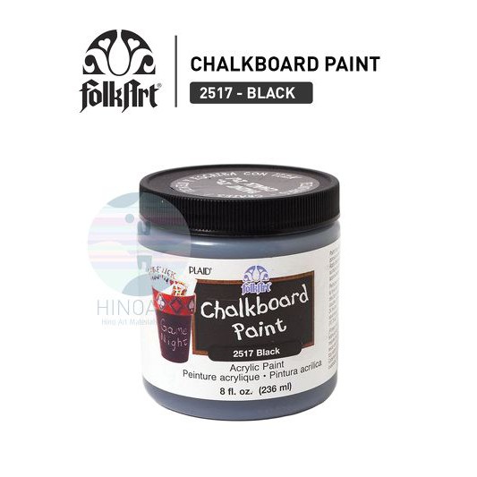 Sơn Acrylic tạo bảng đen viết phấn Folkart Chalkboard Paint - 236ml