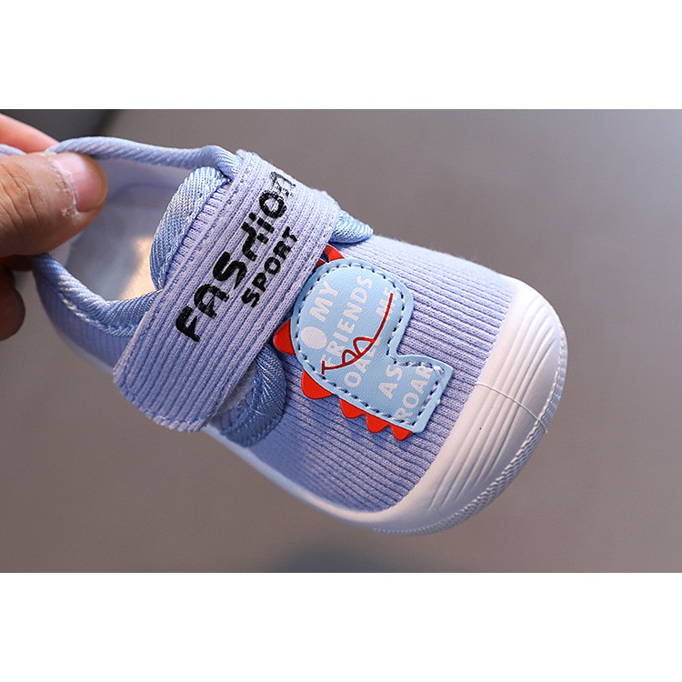 Giày Lười, Sandal Vải Cho Bé Trai Gái Phong Cách Hàn Quốc Chống Trơn Trượt Đế Bệt Mềm Chống Ngã Tập Đi Từ 1-3 Tuổi