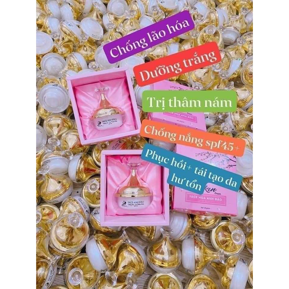 Serum Dưỡng Trắng Chuyên Sâu Skincream 45ml, Face Linh chi Skincream, Face Anh Đào Skincream