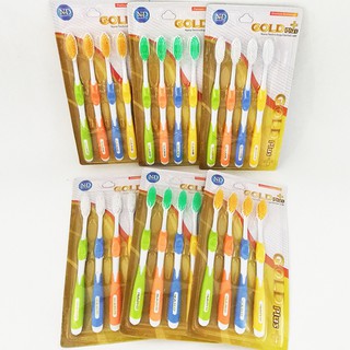 [SIÊU RẺ] Vỉ 4 bàn chải đánh răng GOLD Plus+ siêu mềm