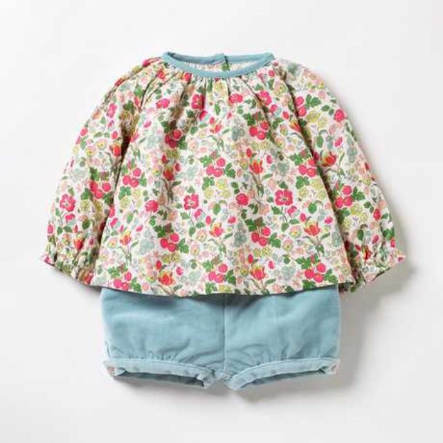 [MÃ MSNH05 GIẢM 5K] Bộ quần áo trẻ em Little Maven hoa nhí quần xanh